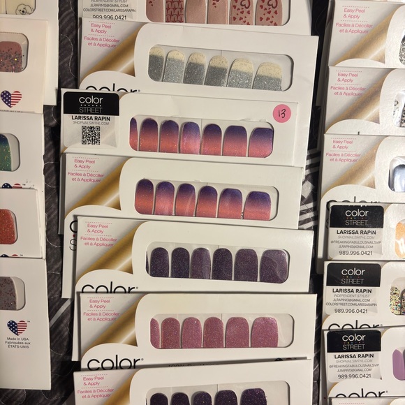 Color Street Press-On Nails - Glitter, Purple, Black, White 26 new unopened - Picture 3 of 5